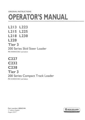 232 new holland skid steer|new holland c232 operators manual.